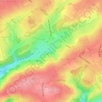 Soiron地形图、海拔、地势