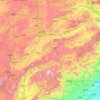桑乾河地形图、海拔、地势