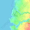 Fort Bragg地形图、海拔、地势
