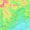 蒙彼利埃地形图、海拔、地势