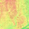 DuPage County地形图、海拔、地势