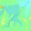 石山口水库地形图、海拔、地势