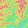 十津川村地形图、海拔、地势