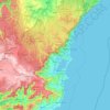Illawarra地形图、海拔、地势