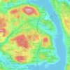 Sköns distrikt地形图、海拔、地势