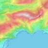 Èze地形图、海拔、地势