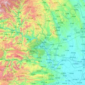 宜昌市地形图、海拔、地势