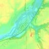 Millington地形图、海拔、地势