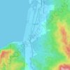 Seaside地形图、海拔、地势