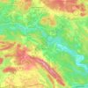 Le Thoronet地形图、海拔、地势