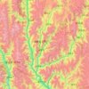 得荣县地形图、海拔、地势