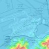 赤鱲角地形图、海拔、地势