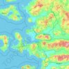 İzmir地形图、海拔、地势