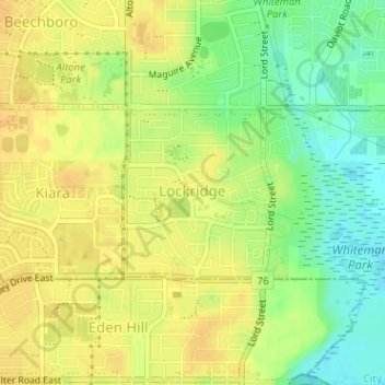 Lockridge地形图、海拔、地势