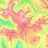 Columbia Icefield地形图、海拔、地势