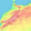 Provinces du Nord أقاليم الشمالية地形图、海拔、地势