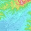 豐川市地形图、海拔、地势