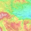Пазарджик地形图、海拔、地势