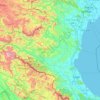 乂安省地形图、海拔、地势