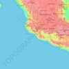 科利马州地形图、海拔、地势