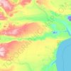 Río Santa Cruz地形图、海拔、地势