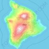 Hawaii地形图、海拔、地势