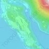 Tenna地形图、海拔、地势