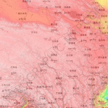 三江源国家级自然保护区地形图、海拔、地势
