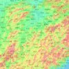 江西省地形图、海拔、地势