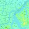 外青岚湖地形图、海拔、地势
