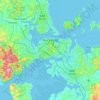 奥克兰地形图、海拔、地势