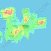 Μύκονος地形图、海拔、地势