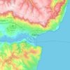 瓦爾納地形图、海拔、地势