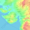 Gujarat地形图、海拔、地势