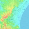 大網白里市地形图、海拔、地势