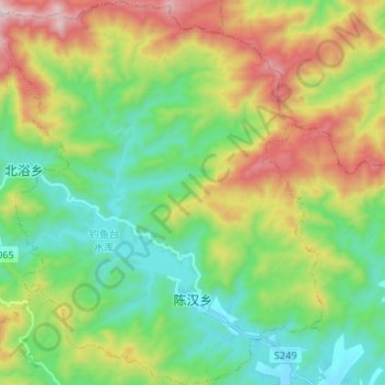 陈汉乡地形图、海拔、地势