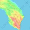 Lecce地形图、海拔、地势