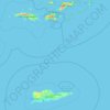 美屬維爾京群島地形图、海拔、地势