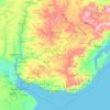 乌拉圭 / 烏拉圭地形图、海拔、地势