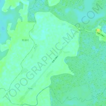沙湖山管理处地形图、海拔、地势