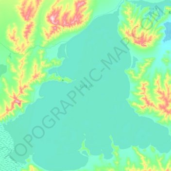 鄂陵湖地形图、海拔、地势
