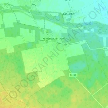 Kemenesszentpéter地形图、海拔、地势