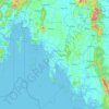 甲米府地形图、海拔、地势