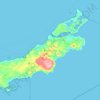 羅地島地形图、海拔、地势