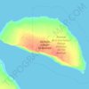 Akimiski Island / Île Akimiski地形图、海拔、地势