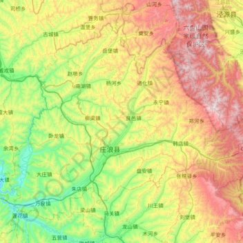 庄浪县地形图、海拔、地势