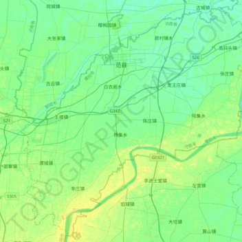 范县地形图、海拔、地势