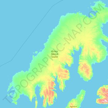 帕特里克王子岛地形图、海拔、地势