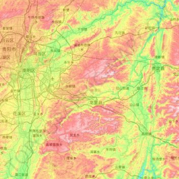 龙里县地形图、海拔、地势