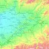 安集延州地形图、海拔、地势